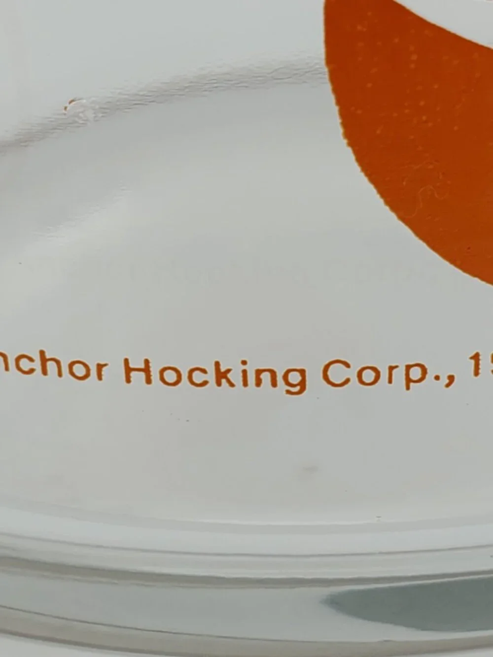 Vintage Anchor Hocking Orange Juice Glass Carafe Decanter Pitcher with Lid 48 oz